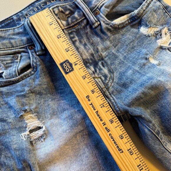 AEO Jeans Mens Size 28x30 Skinny Next Level AirFlex Distressed - Picture 7 of 13